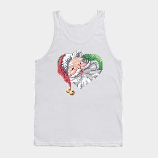 Santa Claus Heart Portrait Tank Top